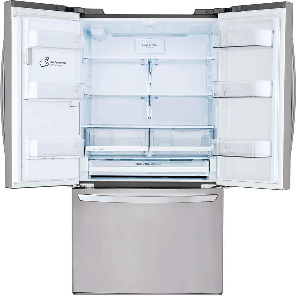 LG - 26 Cu. Ft. Stainless French Door Refrigerator - LFXS26973S