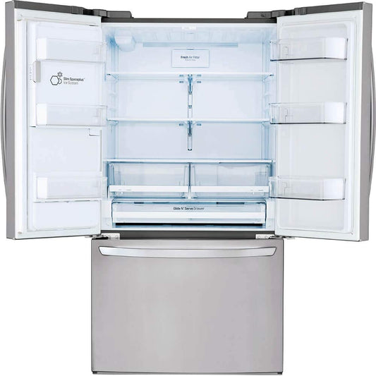 LG - 26 Cu. Ft. Stainless French Door Refrigerator - LFXS26973S