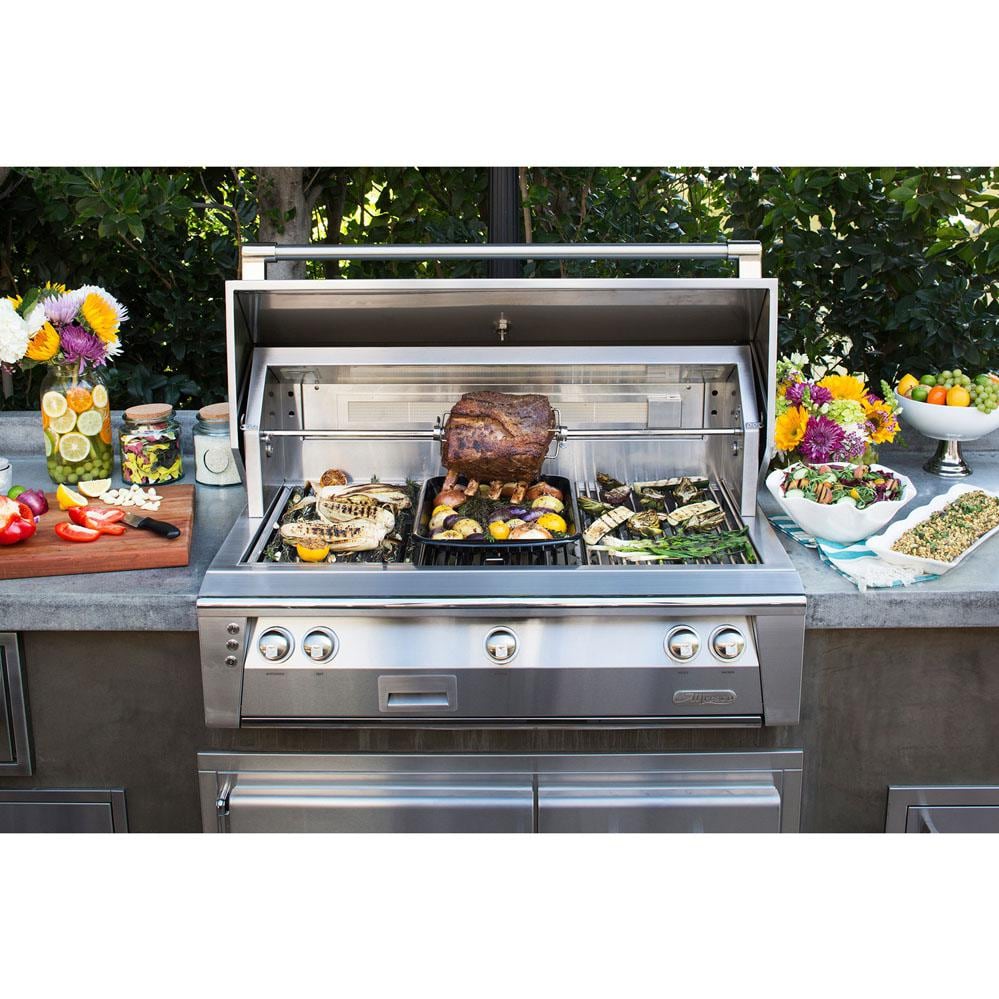 Alfresco ALXE 42-Inch Built-In Natural Gas /Propane Gas Grill With Rotisserie - ALXE-42