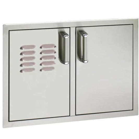 Fire Magic - Flush Mounted 30 Inch Double Access Door with Soft Close and Louver | 53930SC-1