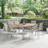 Aruba Outdoor Dining Table by Homestyles - Brown - Wood, Stainless Steel - 5650-37