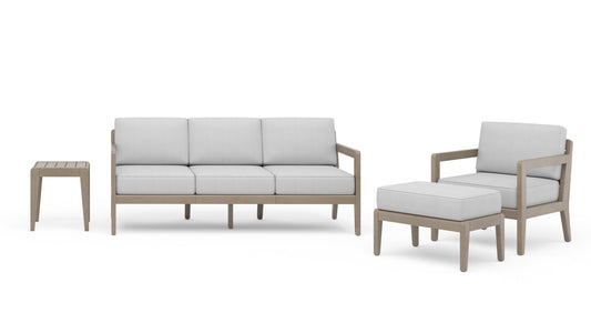 Sustain Outdoor Sofa 3-Piece Set by Homestyles - Gray - Wood - 5675-30109020