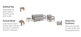 Sustain Outdoor Sofa 3-Piece Set by Homestyles - Gray - Wood - 5675-30109020