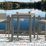 Sustain Outdoor High Bistro Table by Homestyles - Gray - Wood - 5675-35