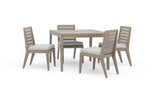 Sustain Outdoor Dining Table and Four Chairs by Homestyles - Gray - Wood - 5675-37-80Q