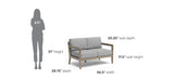 Sustain Outdoor Loveseat by Homestyles - Gray - Wood - 5675-60