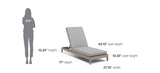 Sustain Outdoor Chaise Lounge by Homestyles - Gray - Wood - 5675-83