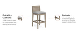 Sustain Outdoor Barstool by Homestyles - Gray - Wood - 5675-87