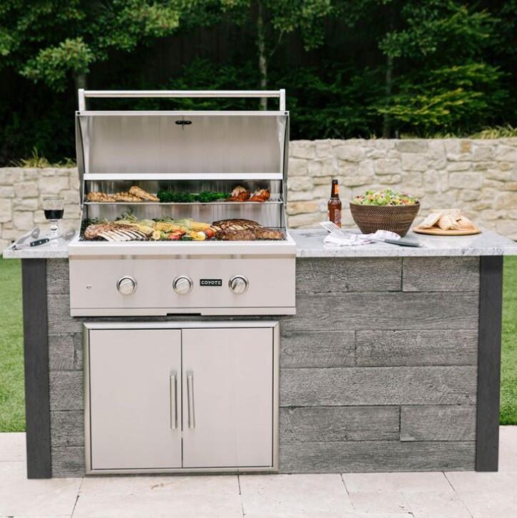 RTA - 6ft Grill Island - Weathered Wood | Gray | RTAC-G6-WG  ** APPLIANCES SOLD SEPARATELY **