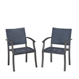 Cumberland Stone Chair (Set of 2) by Homestyles - Gray - Rattan - 6000-802