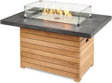 Outdoor Greatroom - Darien Rectangular Gas Fire Pit Table with Everblend Top - DAR-1224-EBG-K
