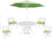Sanibel 6 Piece Outdoor Dining Set by Homestyles - White - Aluminum - 6652-30856C
