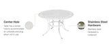 Sanibel Outdoor Dining Table by Homestyles - White - Aluminum - 6652-30
