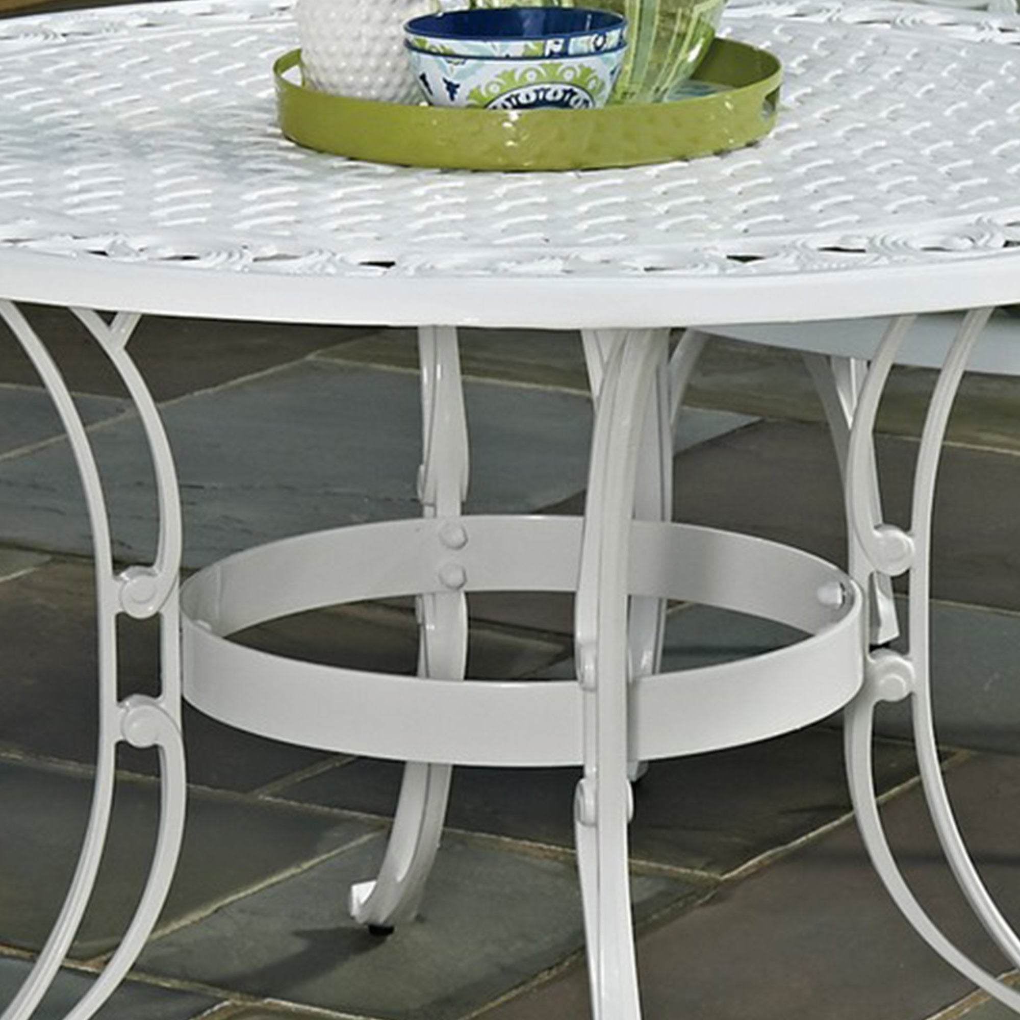 Sanibel Outdoor Dining Table by Homestyles - White - Aluminum - 6652-30