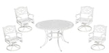 Sanibel 5 Piece Outdoor Dining Set by Homestyles - White - Aluminum - 6652-325