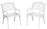 Sanibel 5 Piece Outdoor Dining Set by Homestyles - White - Aluminum - 6652-328