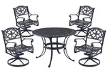Sanibel 5 Piece Outdoor Dining Set by Homestyles - Black - Aluminum - 6654-305