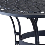 Sanibel Outdoor Dining Table by Homestyles - Black - Aluminum - 6654-30
