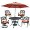 Sanibel 6 Piece Outdoor Dining Set by Homestyles - Black - Aluminum - 6654-32856C