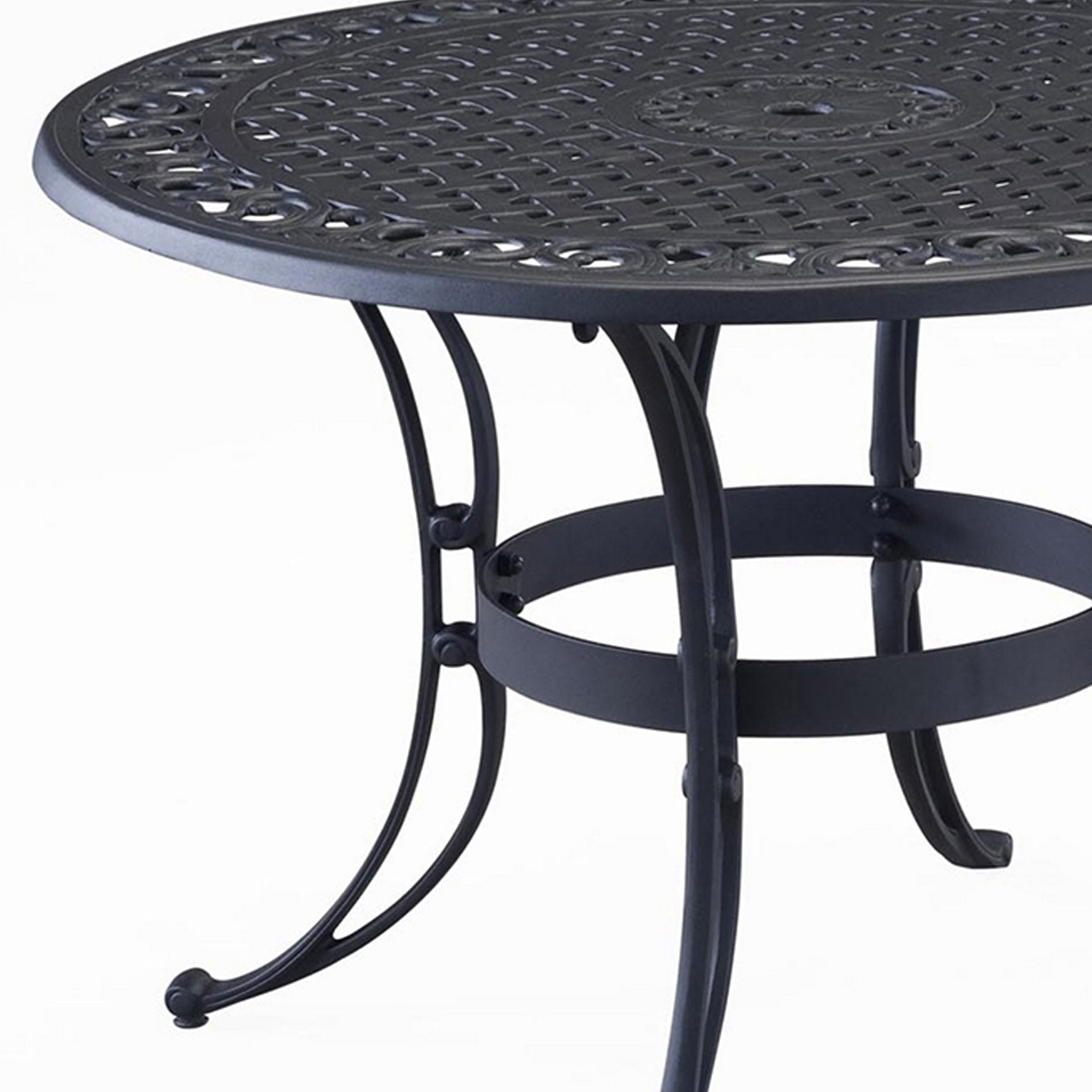 Sanibel Outdoor Dining Table by Homestyles - Black - Aluminum - 6654-32