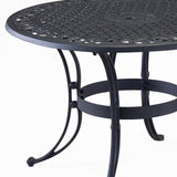 Sanibel Outdoor Dining Table by Homestyles - Black - Aluminum - 6654-32