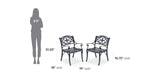 Sanibel Outdoor Chair Pair by Homestyles - Black - Aluminum - 6654-80