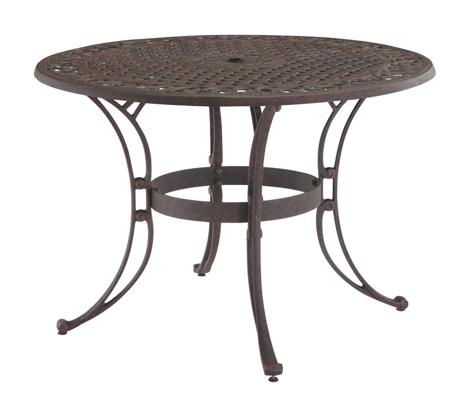 Sanibel 5 Piece Outdoor Dining Set by Homestyles - Bronze - Aluminum, Upholstered, Fabric - 6655-305C
