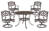 Sanibel 5 Piece Outdoor Dining Set by Homestyles - Bronze - Aluminum - 6655-305