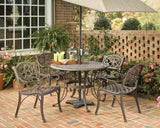 Sanibel 5 Piece Outdoor Dining Set by Homestyles - Bronze - Aluminum - 6655-308