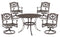 Sanibel 5 Piece Outdoor Dining Set by Homestyles - Bronze - Aluminum - 6655-325
