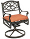 Sanibel Outdoor Swivel Rocking Chair by Homestyles - Bronze - Aluminum, Upholstered, Fabric - 6655-53C