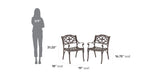 Sanibel Outdoor Chair Pair by Homestyles - Bronze - Aluminum - 6655-80