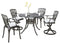 Grenada 5 Piece Outdoor Dining Set by Homestyles - Charcoal - Aluminum - 6660-3058C