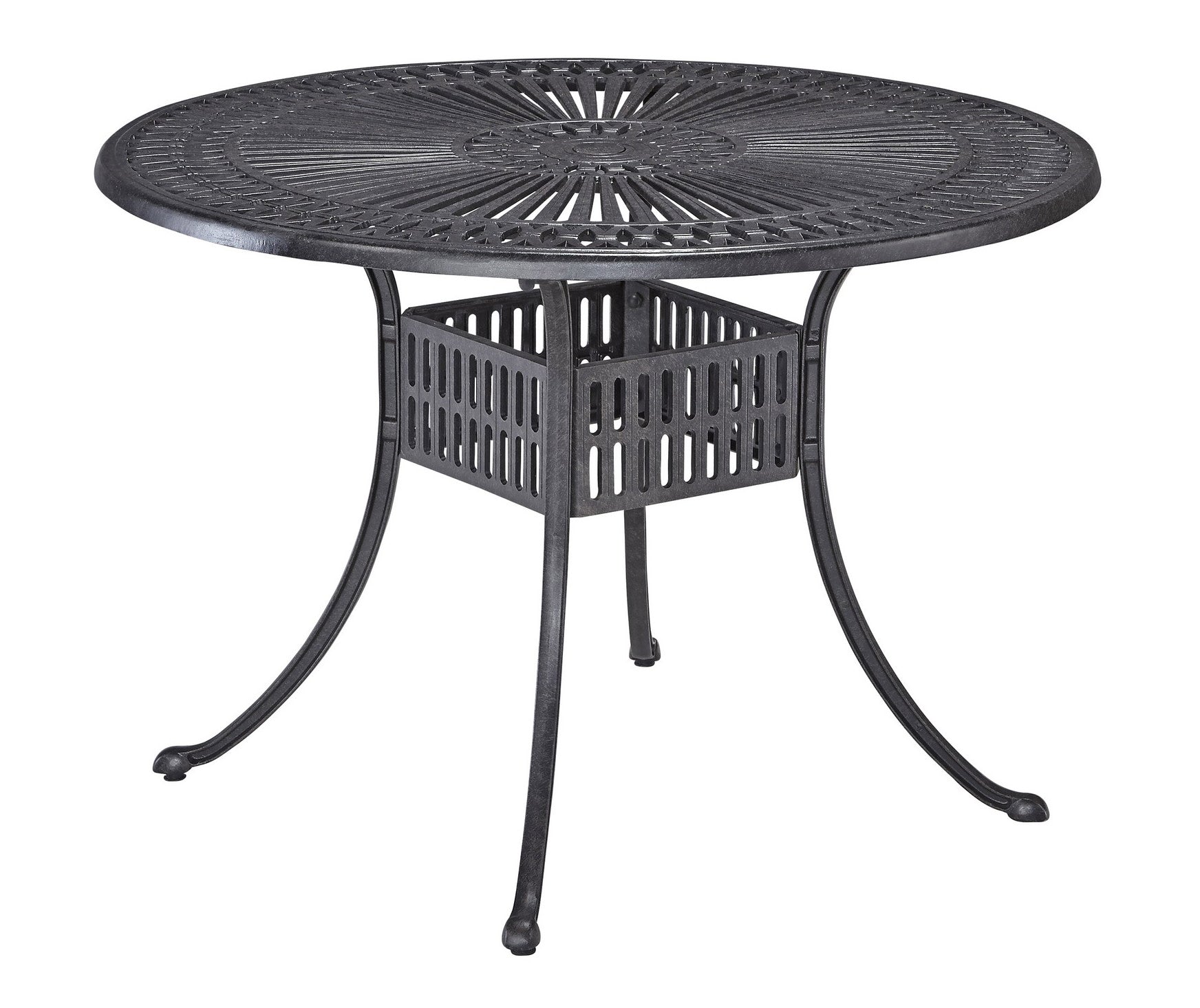 Grenada 5 Piece Outdoor Dining Set by Homestyles - Charcoal - Aluminum, Upholstered, Fabric - 6660-305C