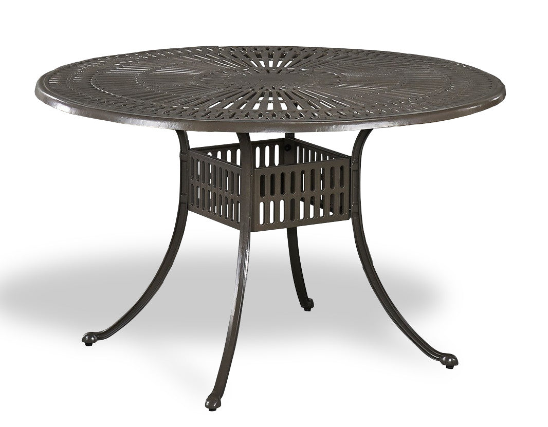 Grenada 5 Piece Outdoor Dining Set by Homestyles - Charcoal - Aluminum, Upholstered, Fabric - 6660-328C