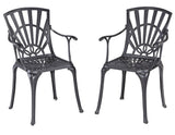 Grenada 5 Piece Outdoor Dining Set by Homestyles - Charcoal - Aluminum - 6660-328