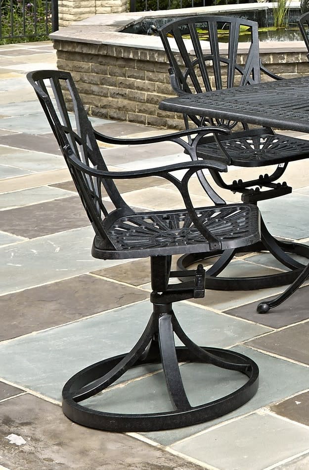 Grenada 5 Piece Outdoor Dining Set by Homestyles - Charcoal - Aluminum - 6660-328