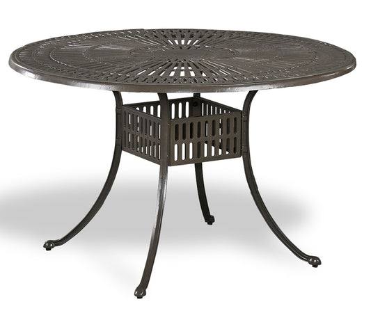 Grenada Outdoor Dining Table by Homestyles - Khaki Gray - Aluminum - 6661-32