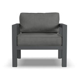 Grayton Outdoor Aluminum Lounge Chair by Homestyles - Gray - Aluminum - 6730-10