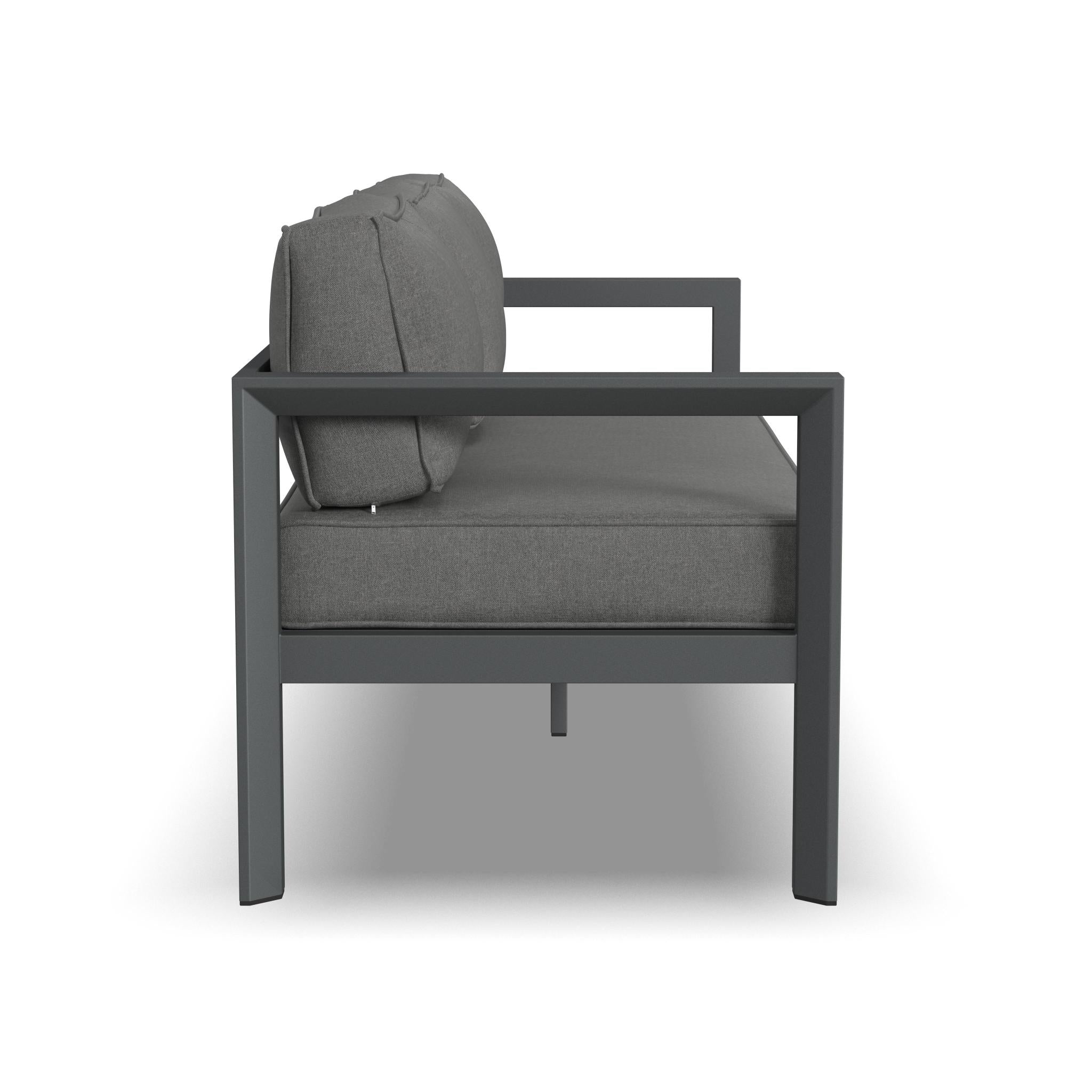 Grayton Outdoor Aluminum Sofa by Homestyles - Gray - Aluminum - 6730-30