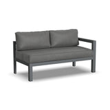 Grayton Gray 5 Seat Sectional with 2 End Tables by Homestyles - Brown - Rattan - 6730-4120