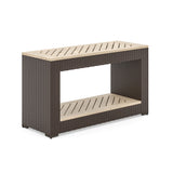 Palm Springs Outdoor Sofa Table by Homestyles - Brown - Rattan - 6800-22