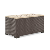 Palm Springs Outdoor Storage Table by Homestyles - Brown - Rattan - 6800-23