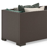 Palm Springs Outdoor Storage Table by Homestyles - Brown - Rattan - 6800-23