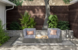 Boca Raton Outdoor Chair Pair and Coffee Table by Homestyles - Brown - Rattan - 6801-12D-21