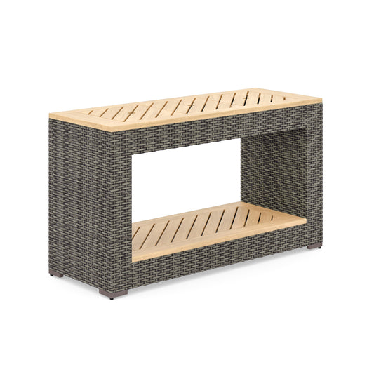 Boca Raton Outdoor Sofa Table by Homestyles - Brown - Rattan - 6801-22