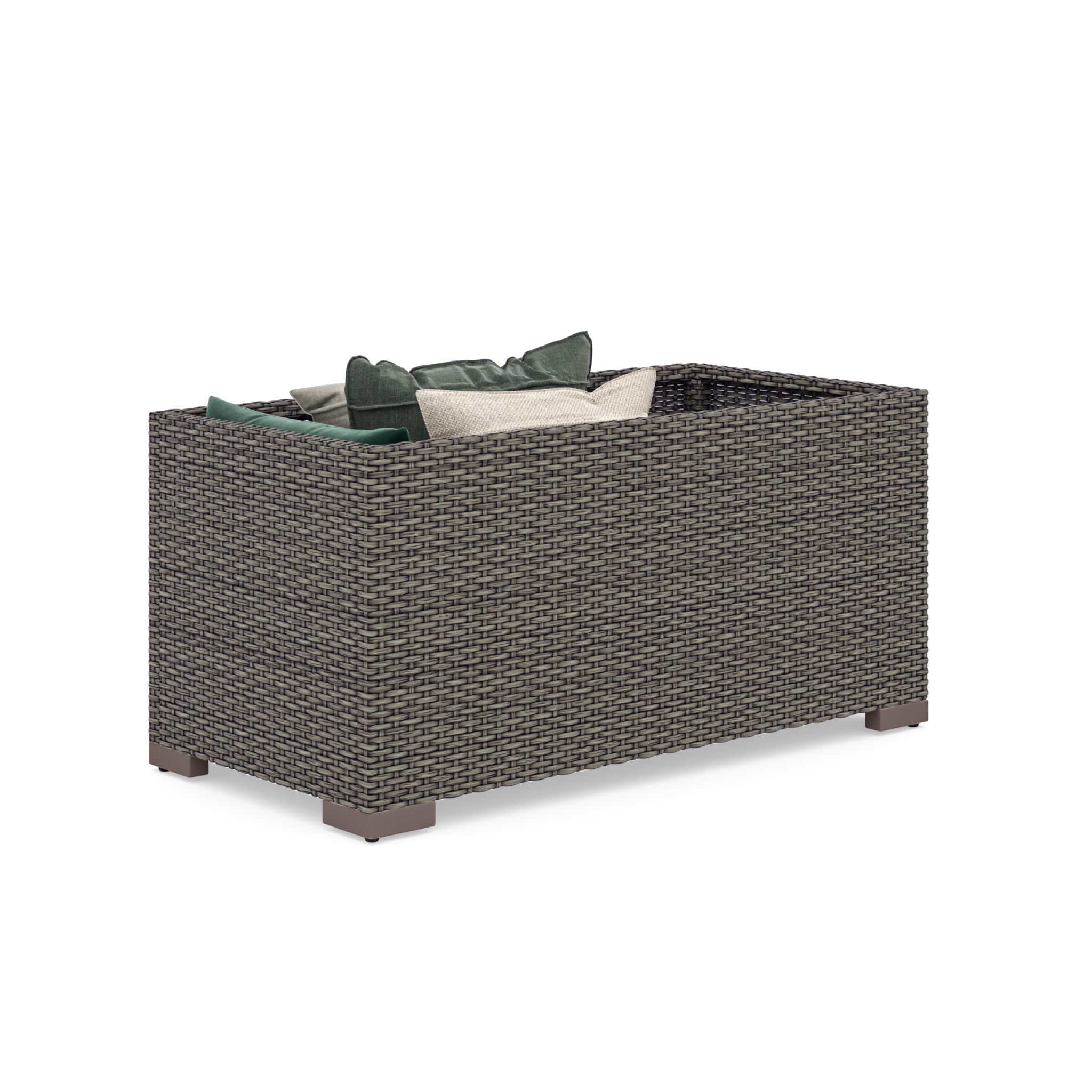Boca Raton Outdoor Storage Table by Homestyles - Brown - Rattan - 6801-23