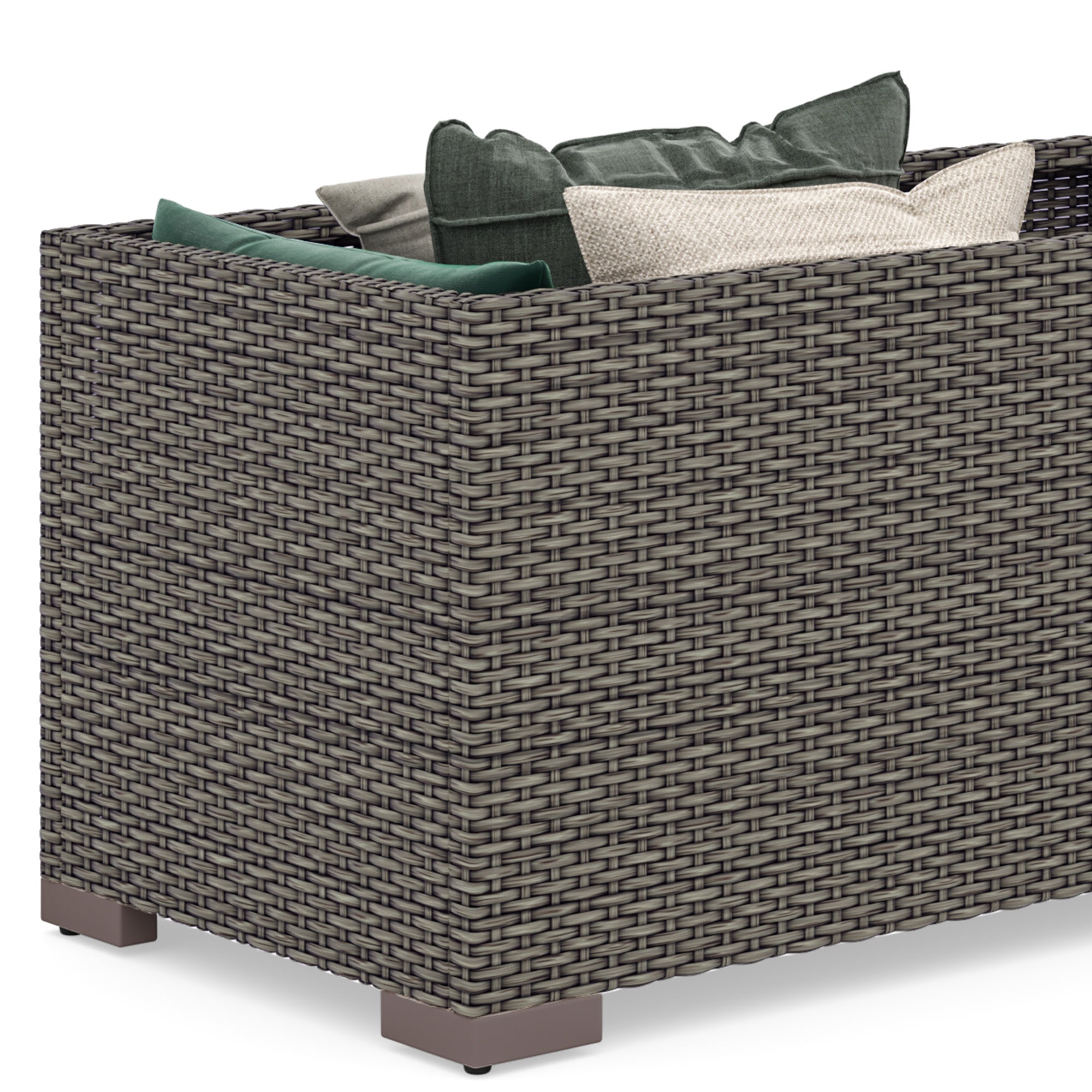 Boca Raton Outdoor Storage Table by Homestyles - Brown - Rattan - 6801-23