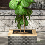 Boca Raton Outdoor Planter by Homestyles - Brown - Rattan - 6801-24