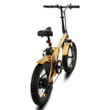 Ecotric 48V Gold Portable And Folding Fat Ebike With Lcd Display